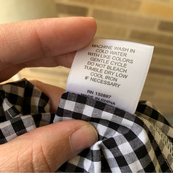 Anthropologie Jane & Delancey Plaid Black White Blouse Size Small - Picture 12 of 12